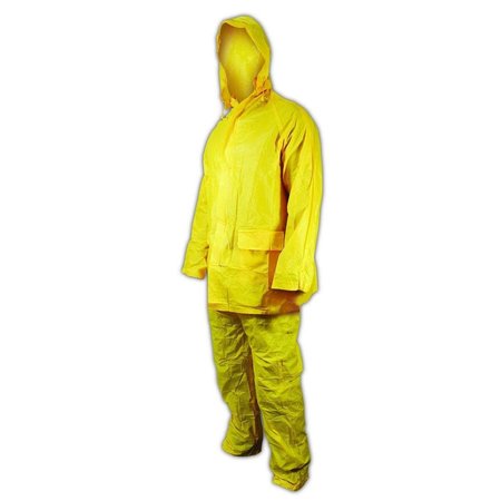 MAGID RainMaster 4521 Economical 3Piece Rain Suit with Zipper Jacket, XL 4521-XL